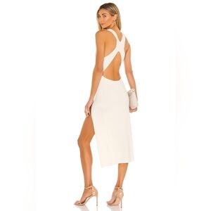 Michael Costello Ivory Backless Dress
